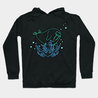 Walrus Swimming Underwater Hoodie